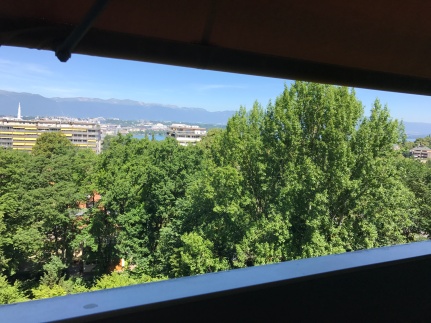 View from Geneva apartment thanks to dear friends
